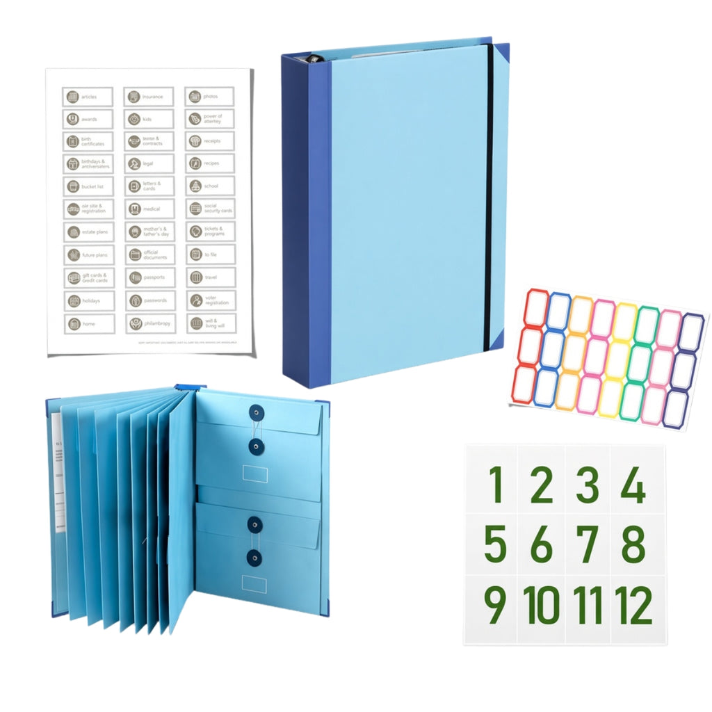 A4 Accordion File Organizer – 12 Pocket Expanding Document Folder