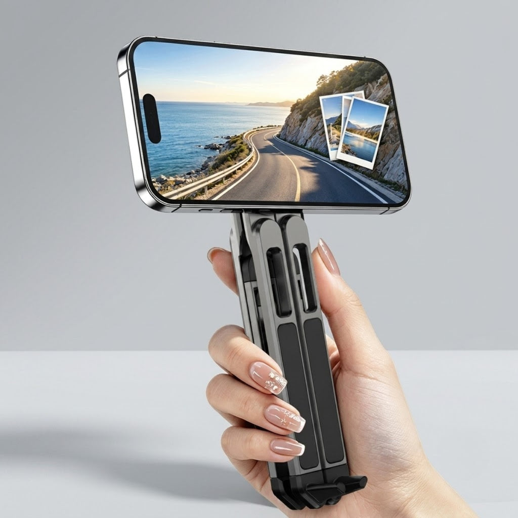 Portable Laptop & Phone Stand – Foldable Adjustable Computer Stand for Mobile Office