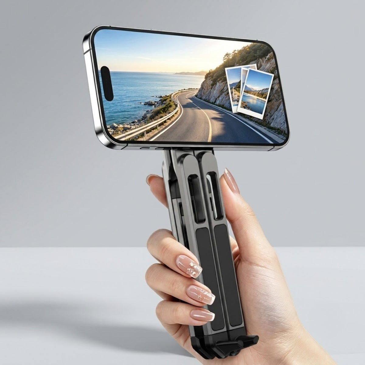 Portable Laptop & Phone Stand – Foldable Adjustable Computer Stand for Mobile Office